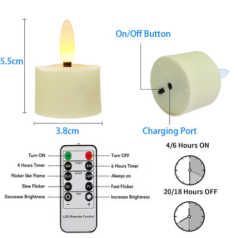 Enegg ivory flameless tealight with windproof flame for patio dinners