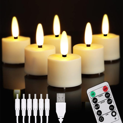 Enegg rechargeable tea light with timer and remote for easy ambience