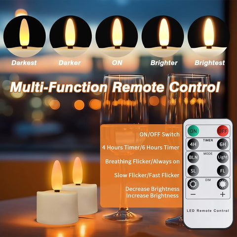 Enegg warm white flicker mimics real candlelight for cozy indoor spaces