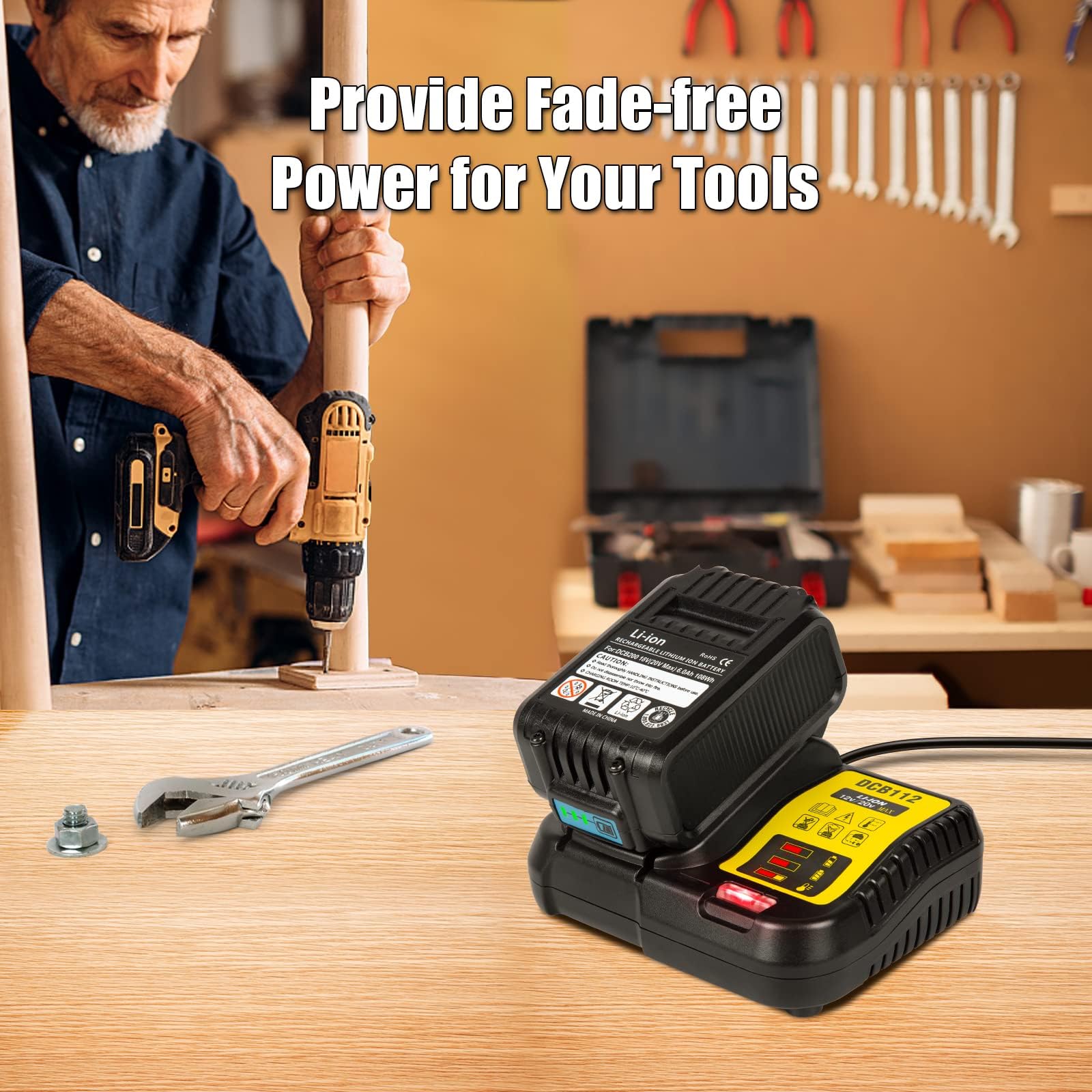 Enerblitz DCB112 in use with batteries for faster prep on-site