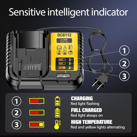 Enerblitz DCB112 LED indicators display charging status at a glance