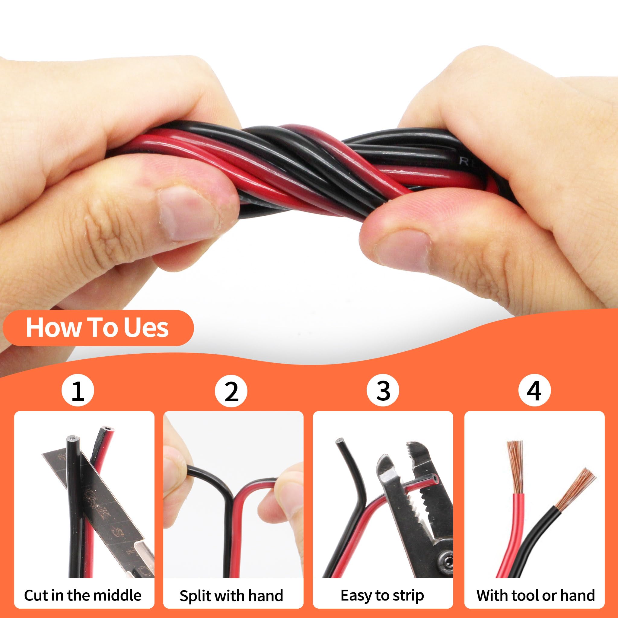 Energeaster color coded red and black conductors for easy safe polarity wiring.