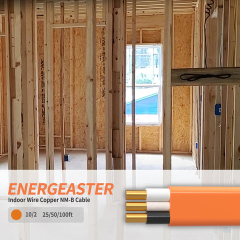 Energeaster NM-B copper wire insulation close-up showing durable jacket.