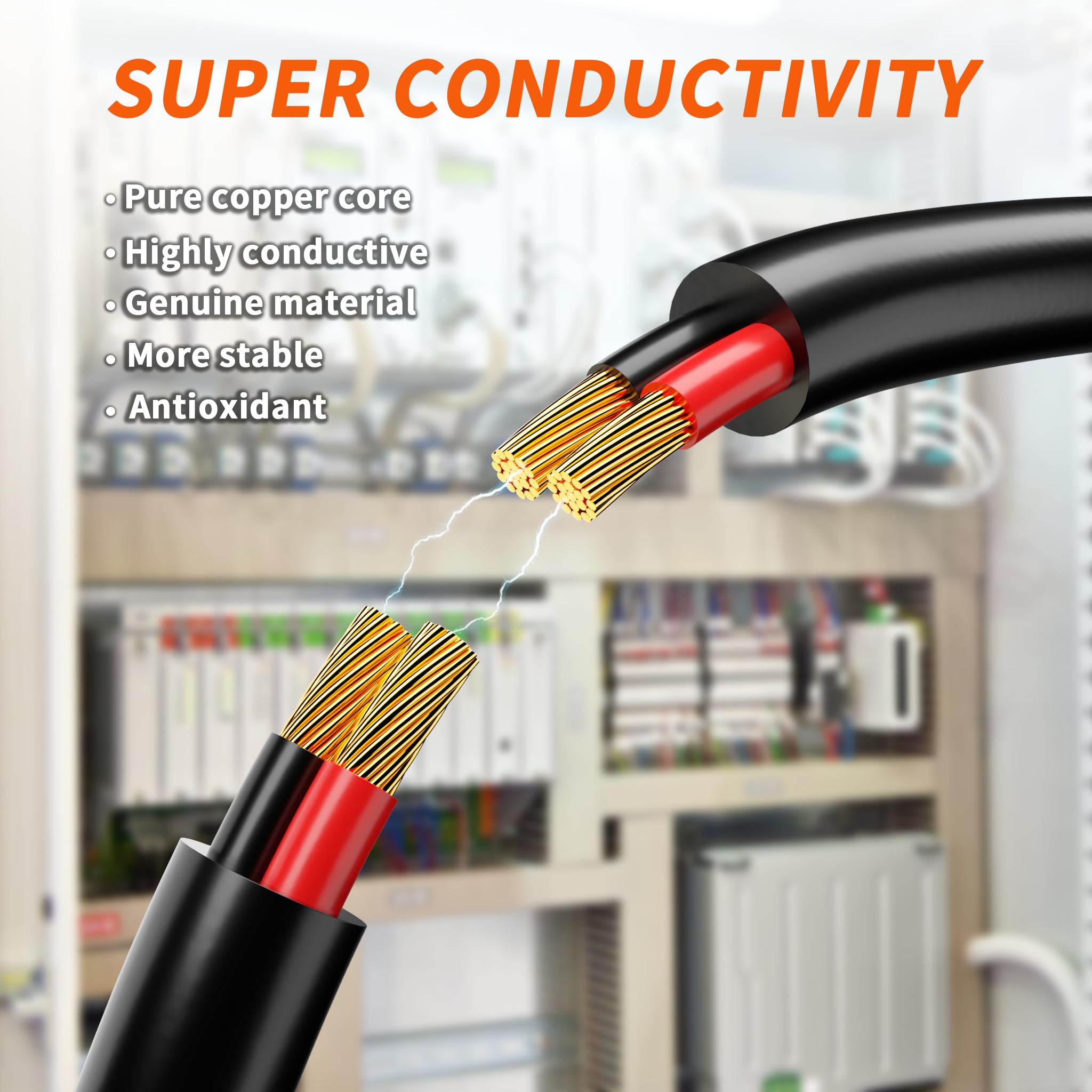 Energeaster outer sheath resists sunlight and chemicals for outdoor installations.