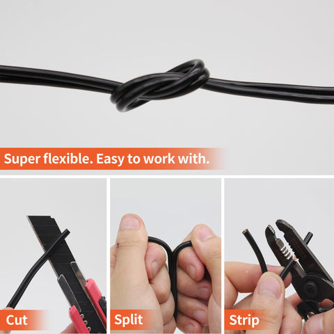 Energeaster waterproof and dust-resistant outdoor cable for garden lighting.