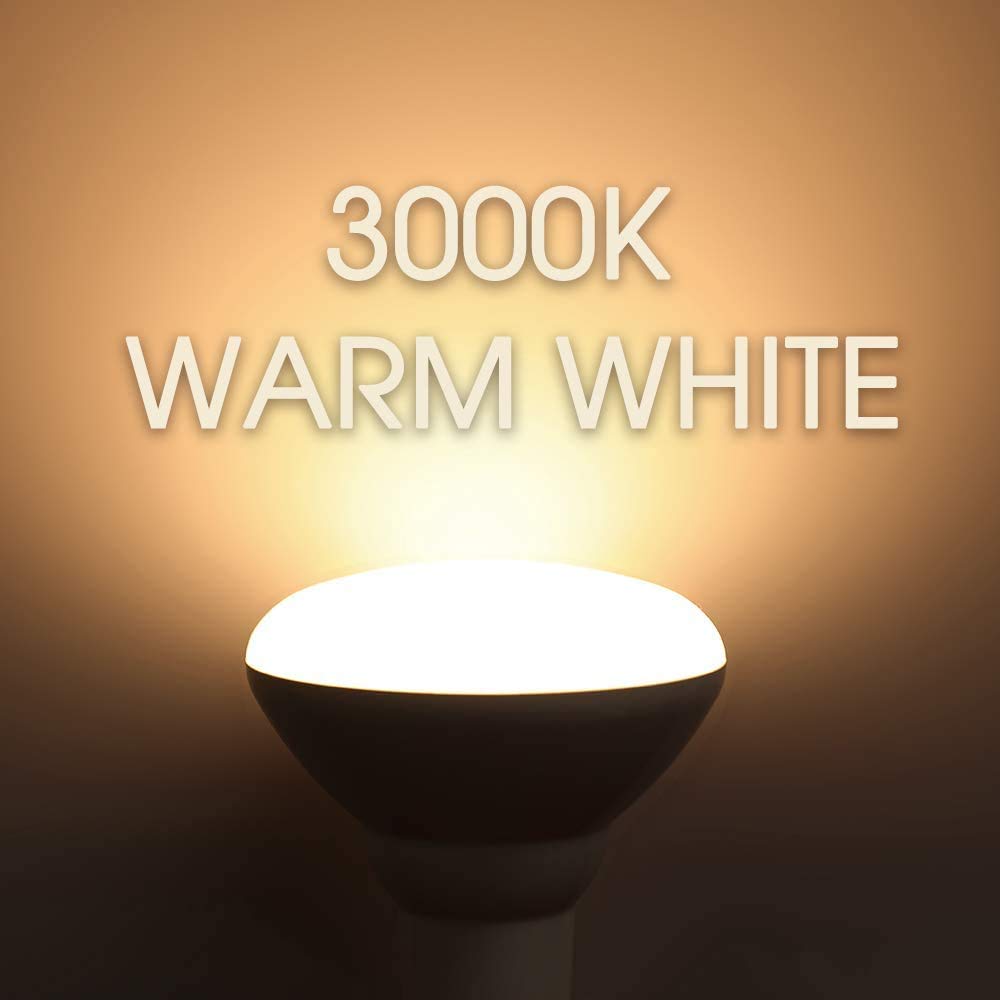 Energetic BR30 LED recessed bulbs shown in ceiling-can setup for quick upgrades.
