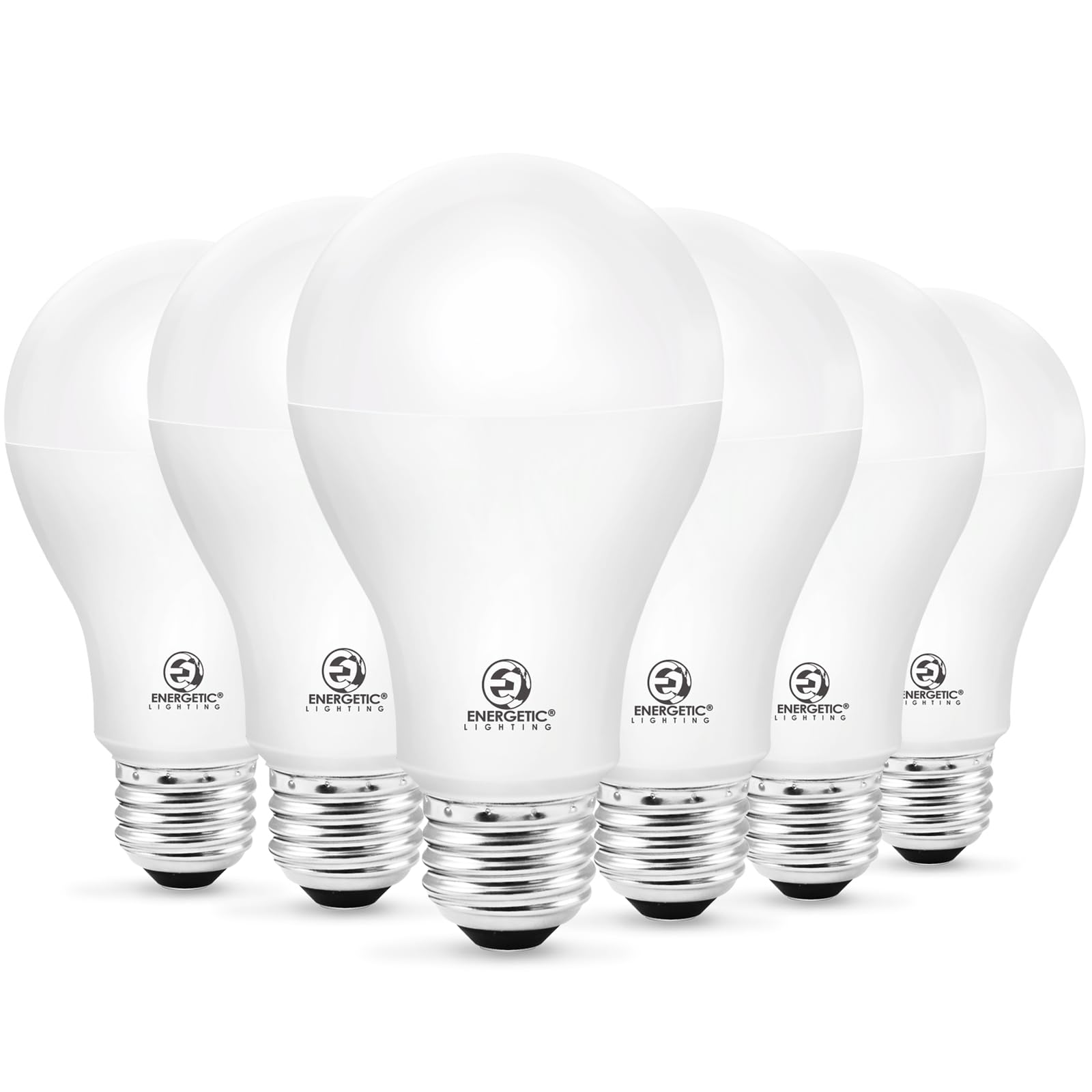 Energetic Lighting 150W LED A21 bulb delivers 2300lm daylight brightness for spacious rooms.