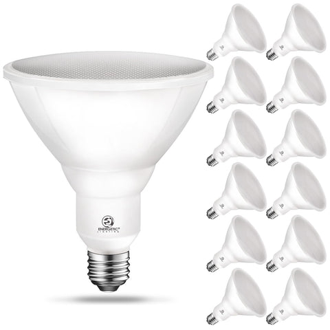 Energetic Lighting PAR38 LED flood outdoor bulb front view for bright outdoor lighting