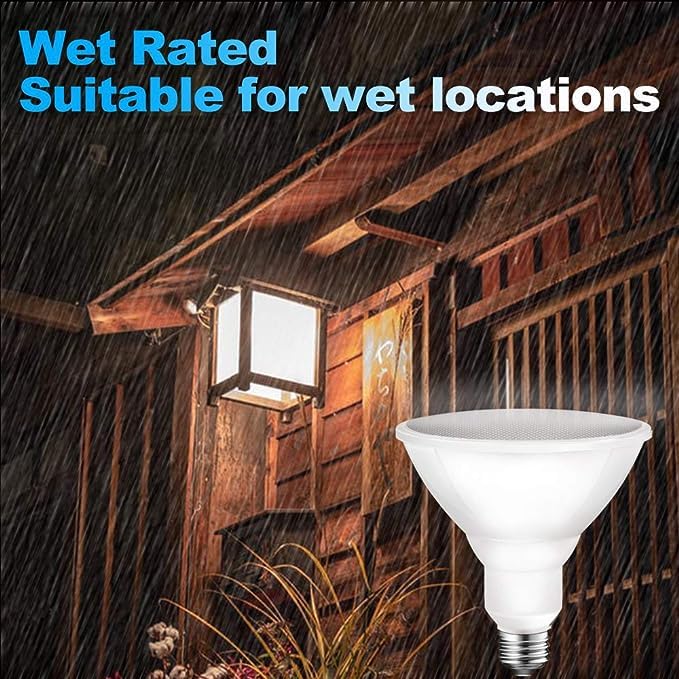 Energetic Lighting PAR38 LED flood outdoor bulb wet-rated for outdoor use