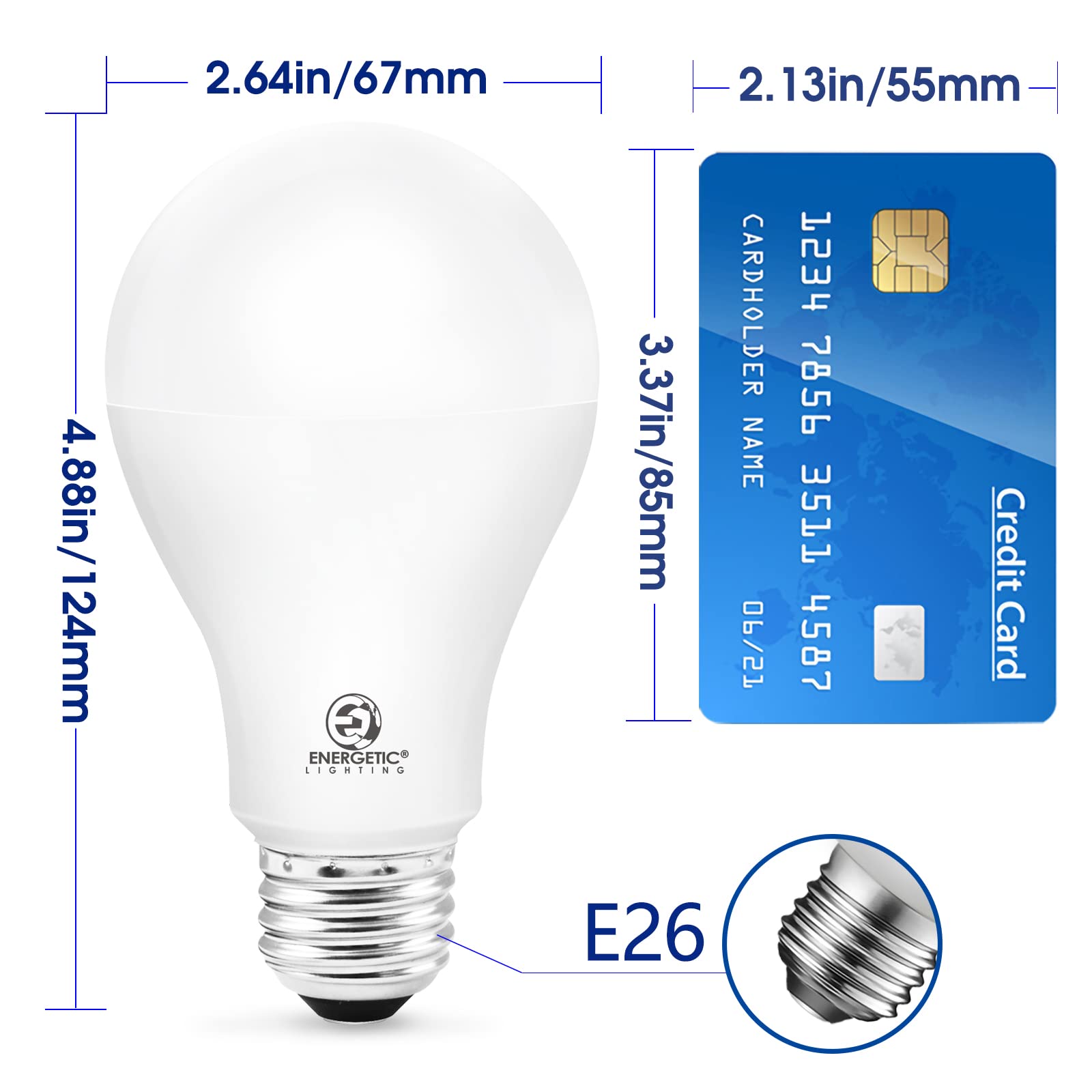 Energetic Smarter Lighting A21 bulb soft white 2700K in-lamp shot for cozy ambience.