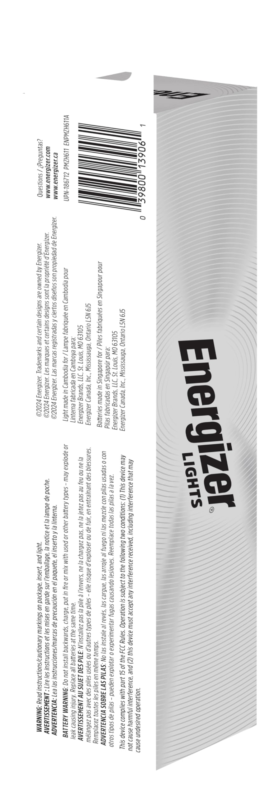 Energizer Vision HD Ultra LED flashlight runs up to 4 hours on High.