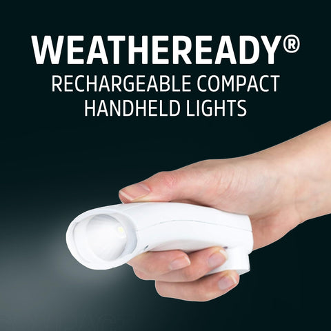 Energizer Weatheready wall-charging flashlight with retractable prongs.