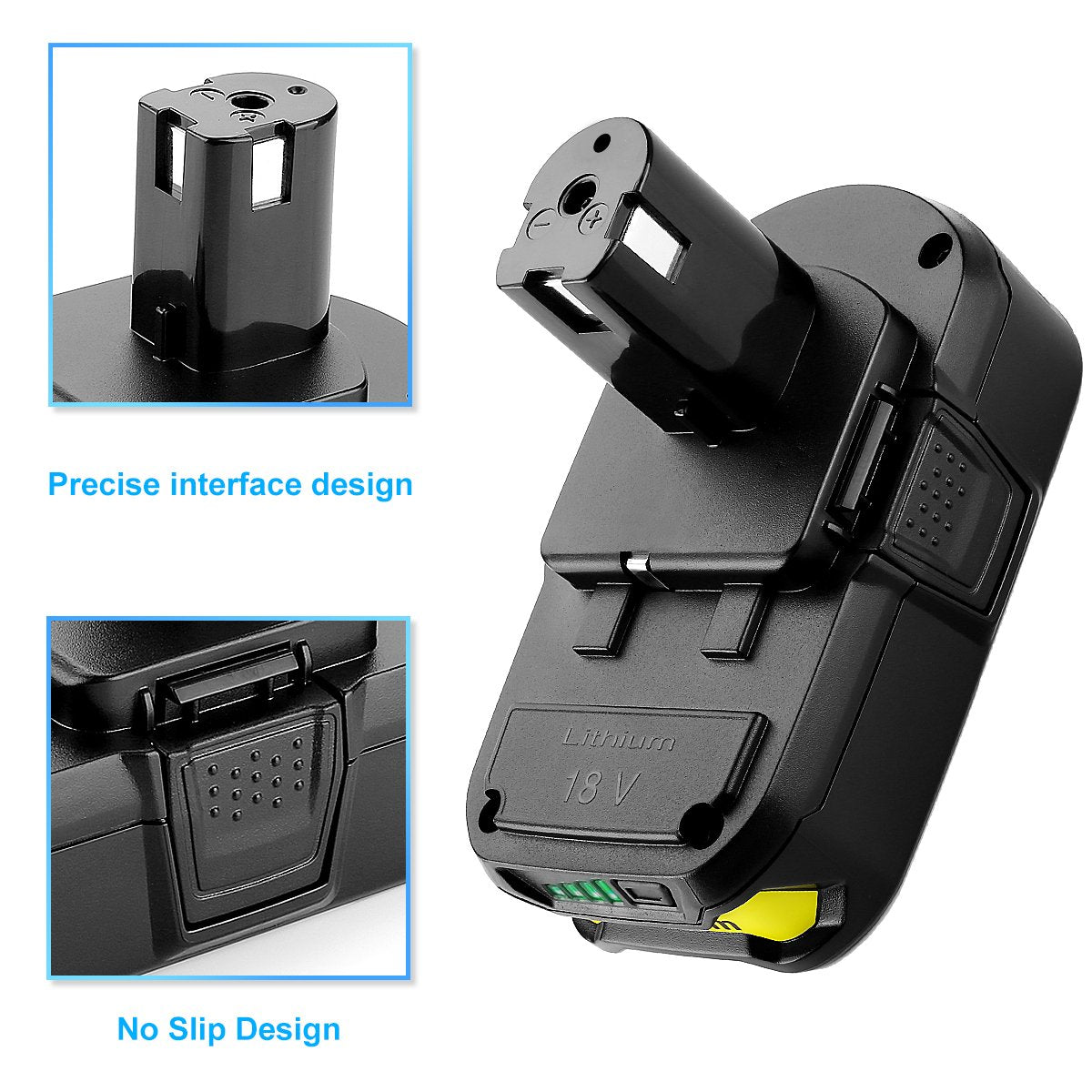 Compact Energup 18V battery pack for extended tool sessions.