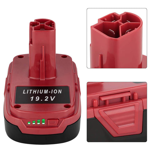 energup 2Pack 19.2V battery side view for balanced weight and reduced fatigue