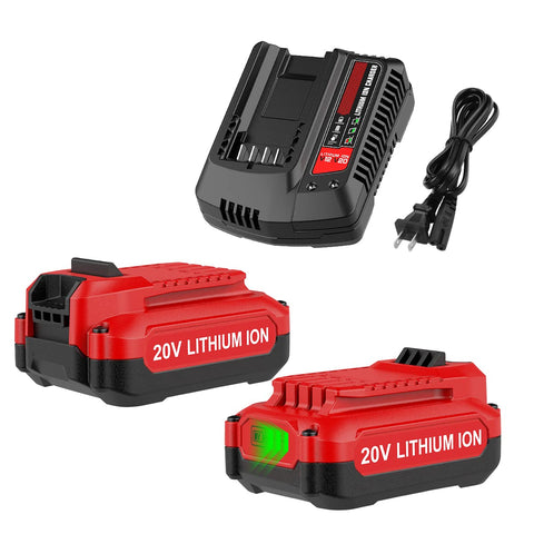 Energup 2-pack V20 batteries ready for Craftsman power tools.