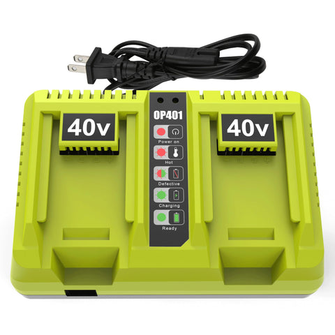energup 2Port OP401 charger front view with dual ports for faster charging.