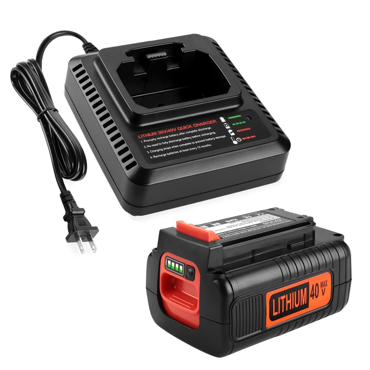 Energup 40V battery 3500mAh replacement powering Black & Decker tools.