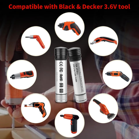 energup-compatible vp100-vp105-vp110-vp143 batteries ensure seamless power for Black Decker Versapak tools