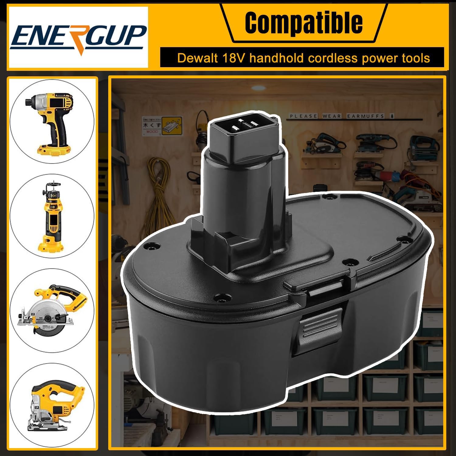 energup dc9310 charger for dewalt 18v batteries universal compatibility