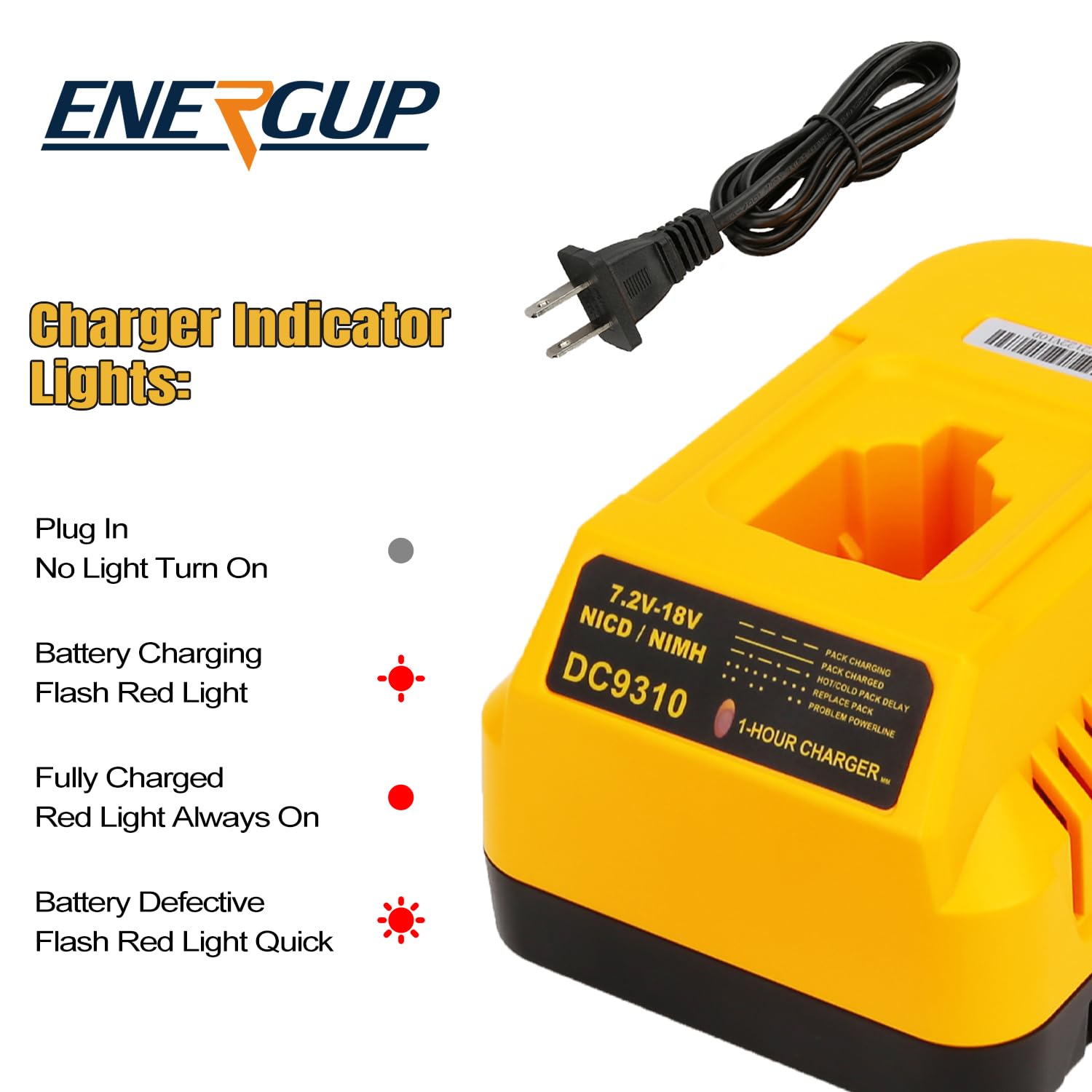 energup DC9310 charger in a workshop ready for daily use.
