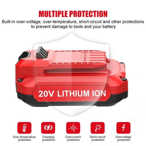 Energup diagnostic LED communicates battery status at a glance.