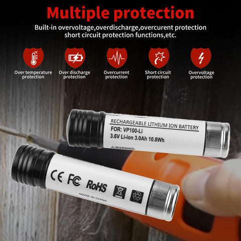 energup 3.6V 3000mAh Li-ion battery for Black Decker Versapak