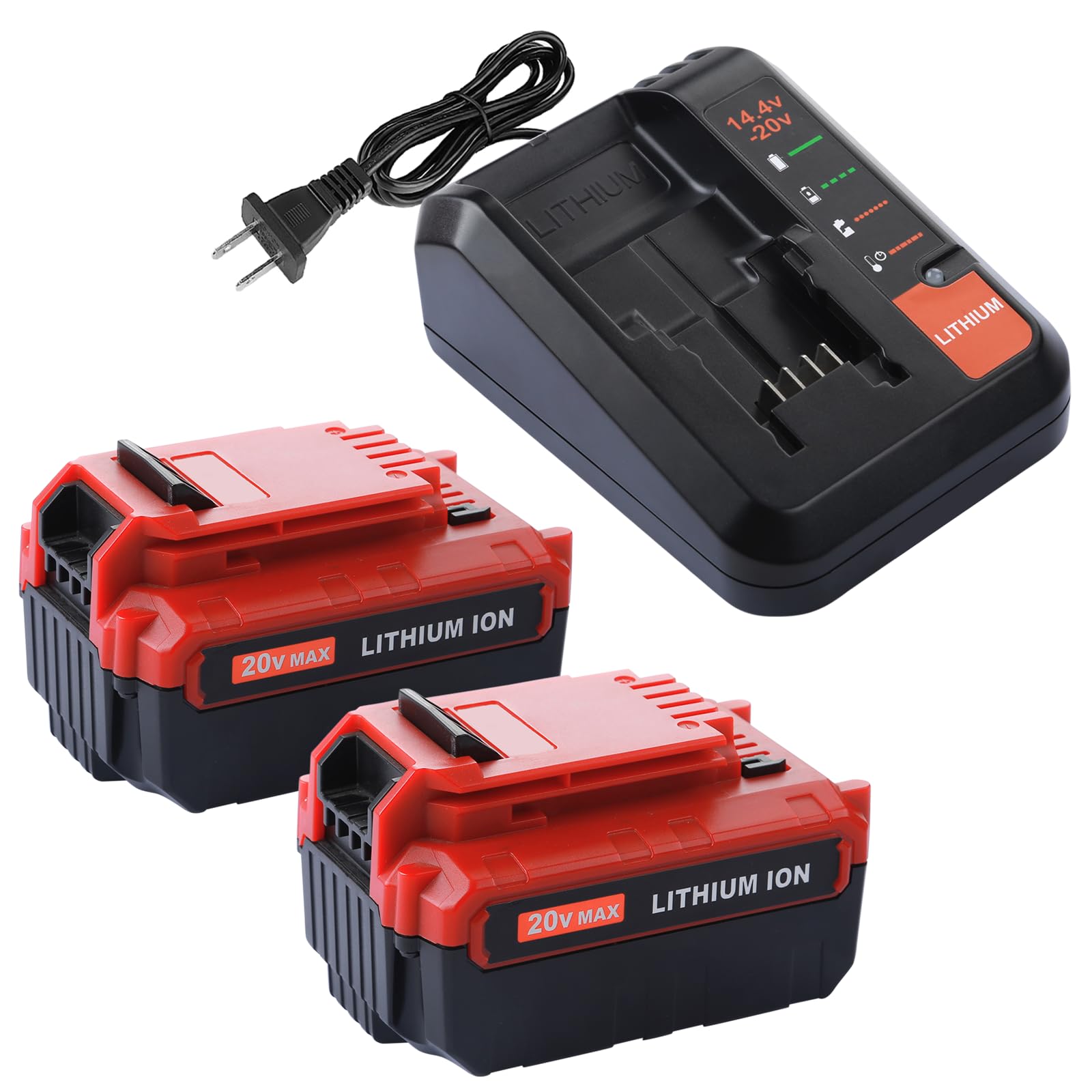 Energup packaged battery dimensions angle view.