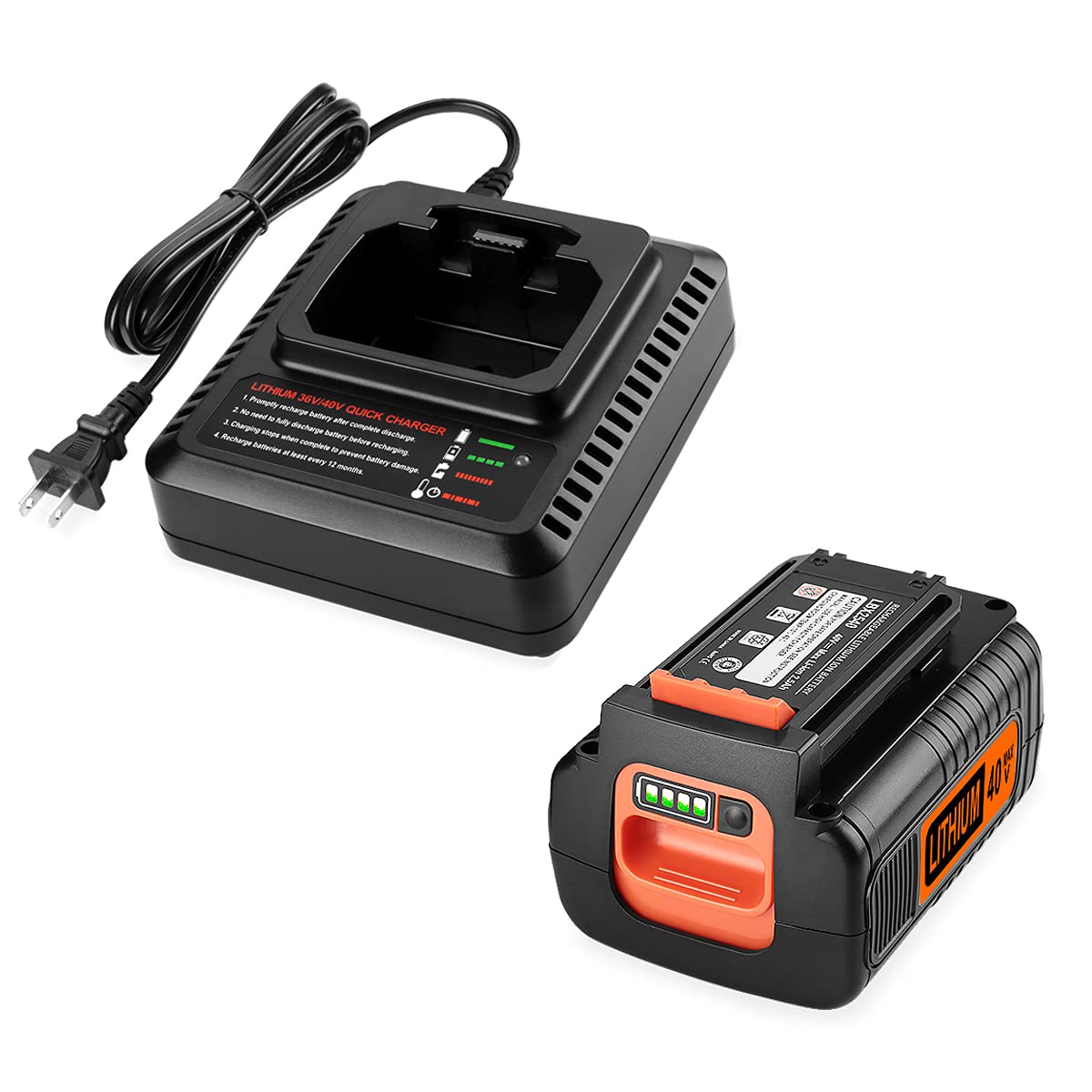 Energup ready-to-use package includes battery and charger.