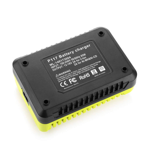 Energup replacement charger packaging for Ryobi batteries