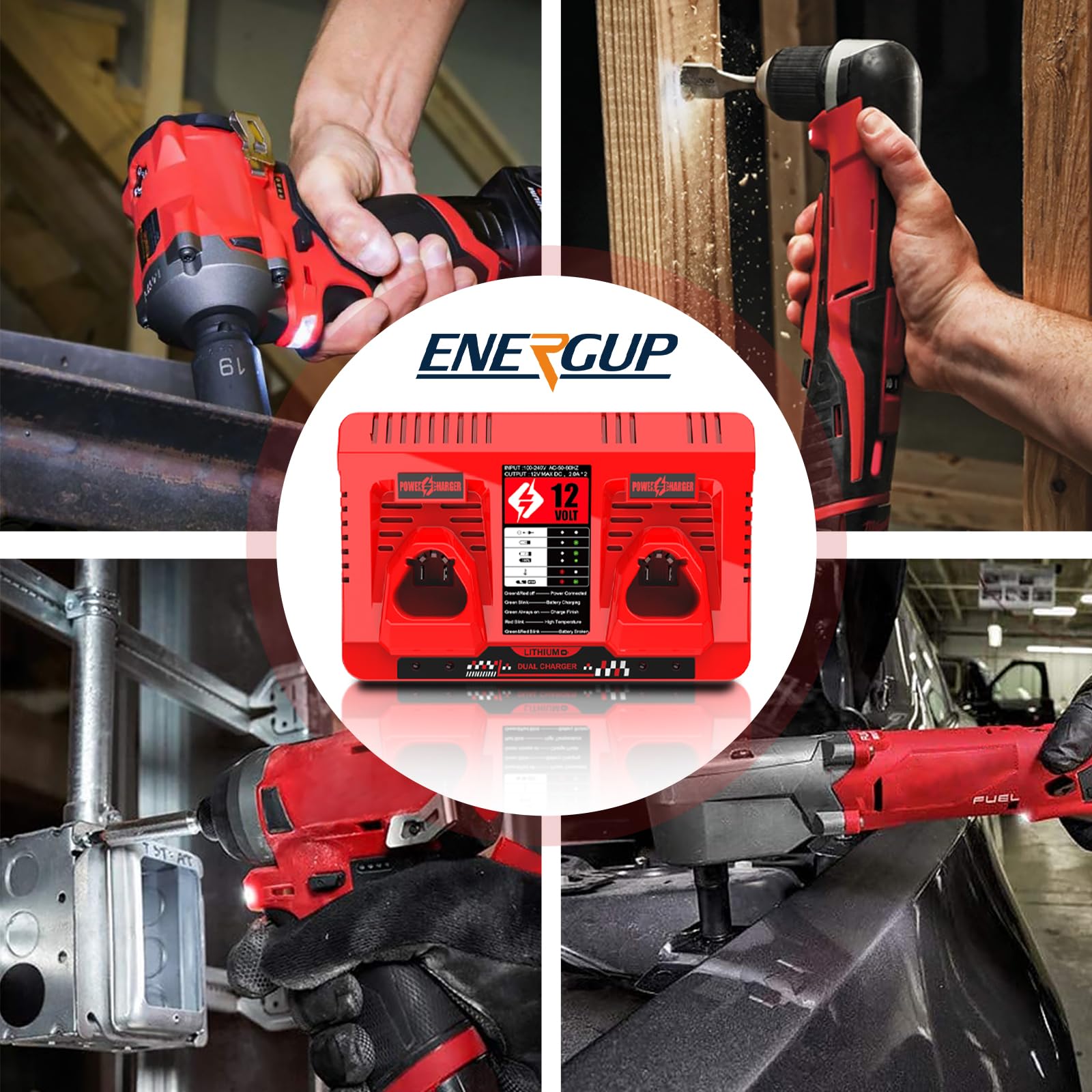 energup accepts 100-240V input for global use