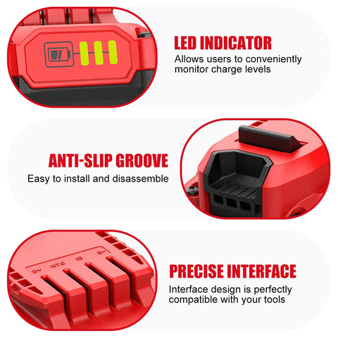 Energup V20 battery charger CMCB104 for fast, convenient recharging.