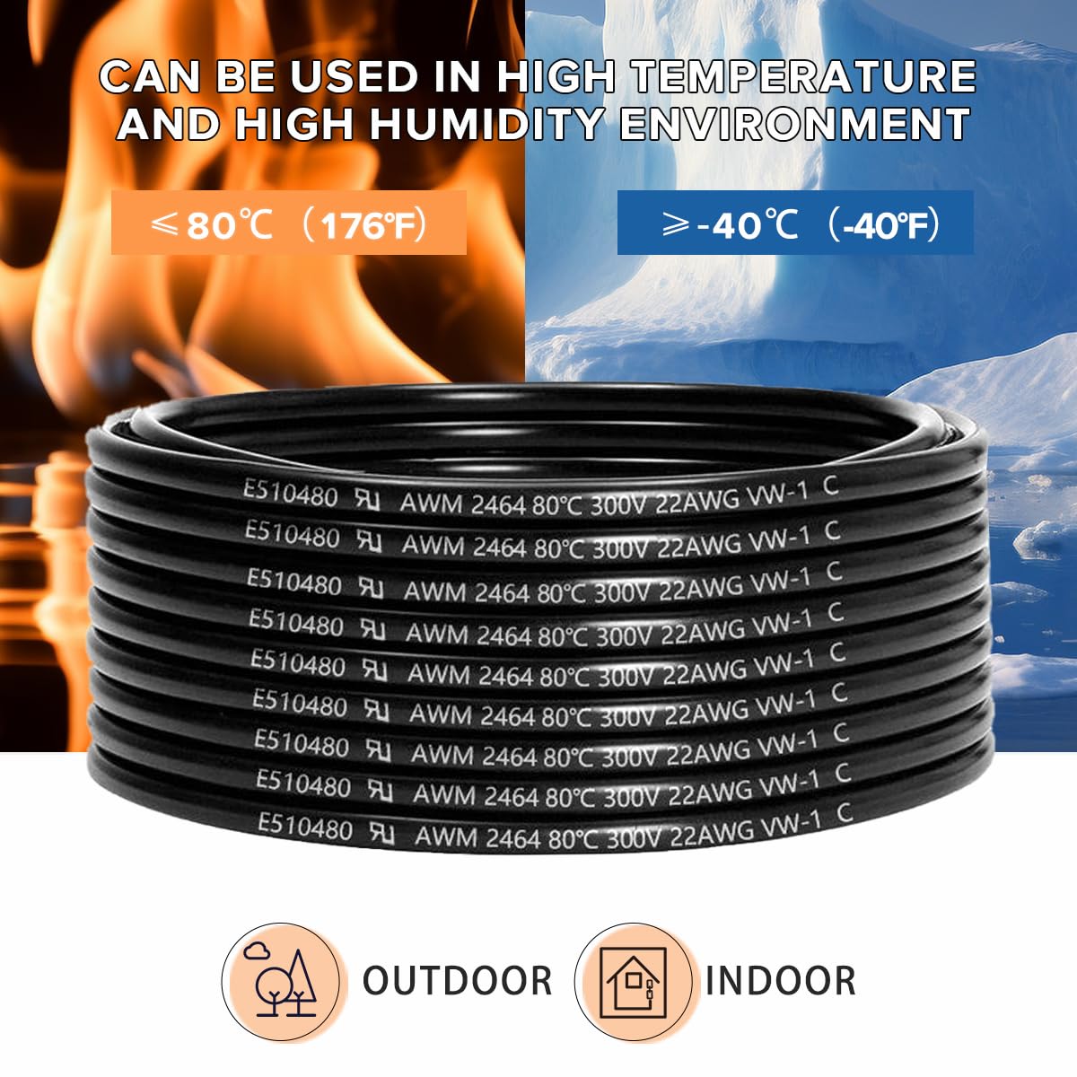 Enerjour 22AWG-5 wire designed for outdoor burial and sun exposure