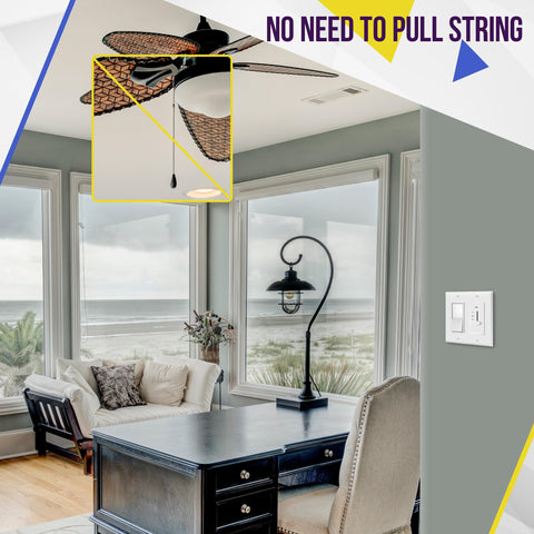 Enerlites 2.5A max load safely supports typical residential fans with reliable performance.