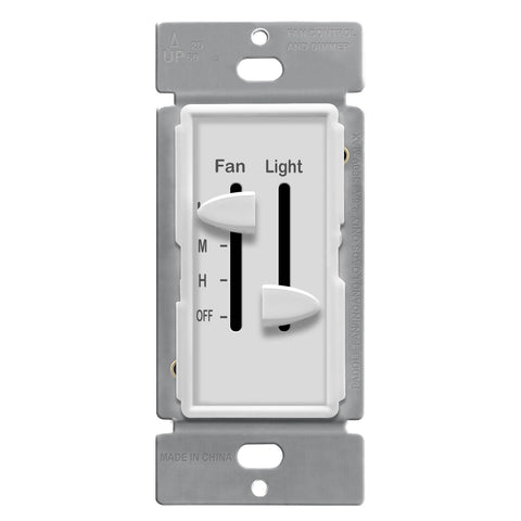 Enerlites 3-speed ceiling fan control front view for reliable operation in any room.