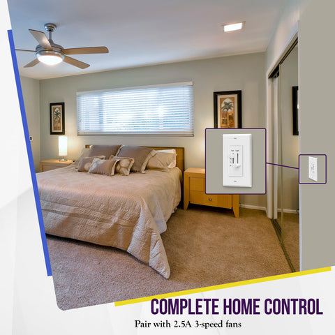Enerlites incandescent-load specification supports up to 300W for lights.