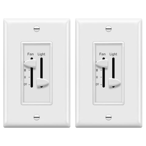 Enerlites 3-speed fan control front view for convenient home use