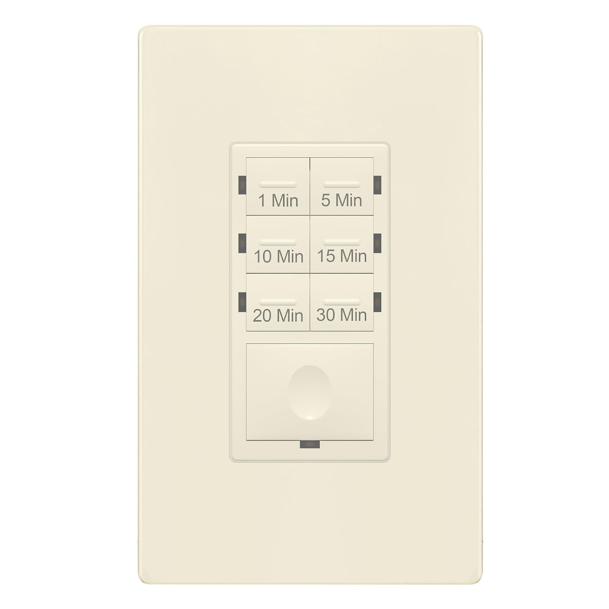 Enerlites 30-minute countdown switch front view shows simple setup