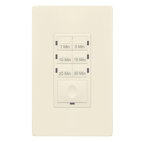 Enerlites 30-minute countdown switch front view shows simple setup