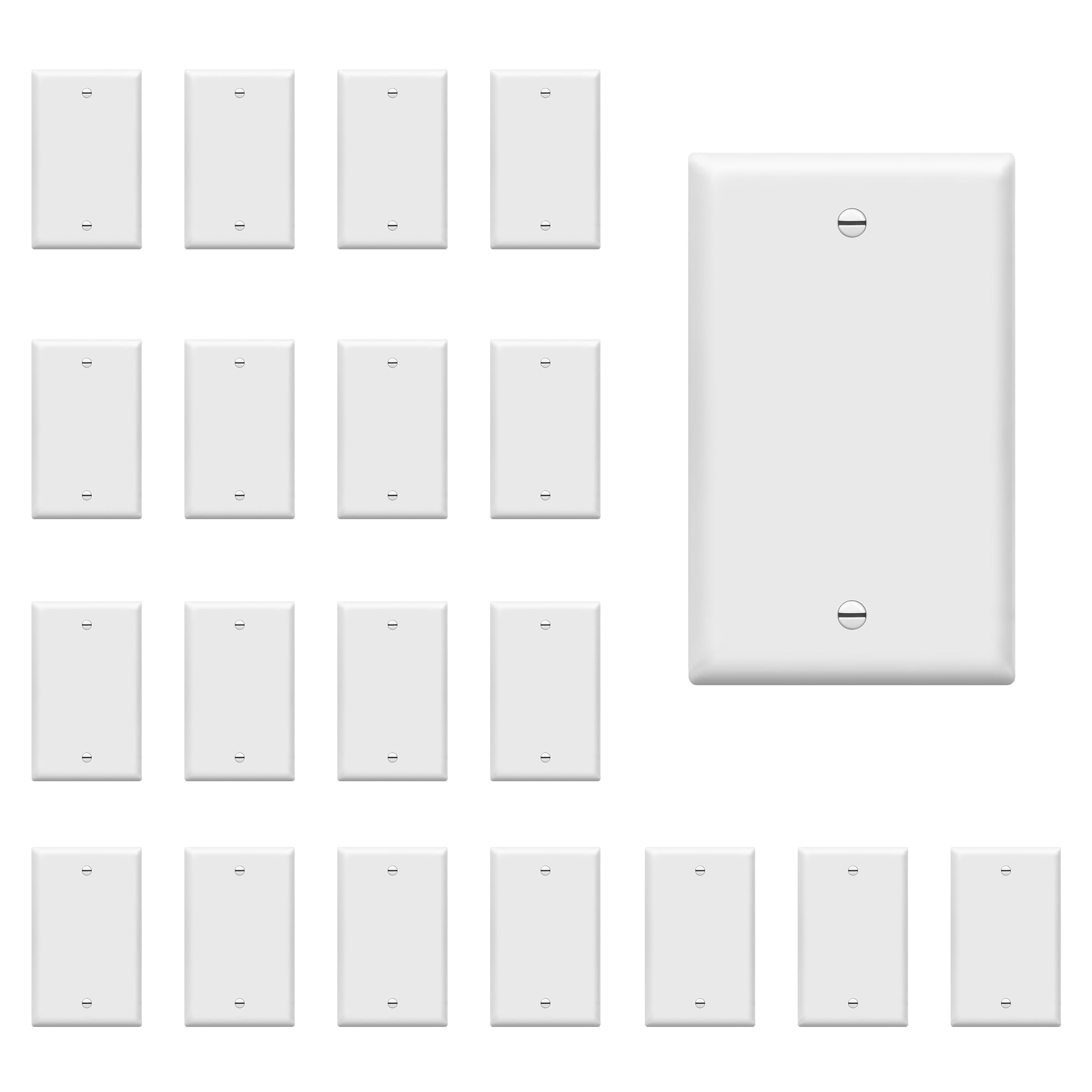 Enerlites blank wall plate cover gloss white for a clean look