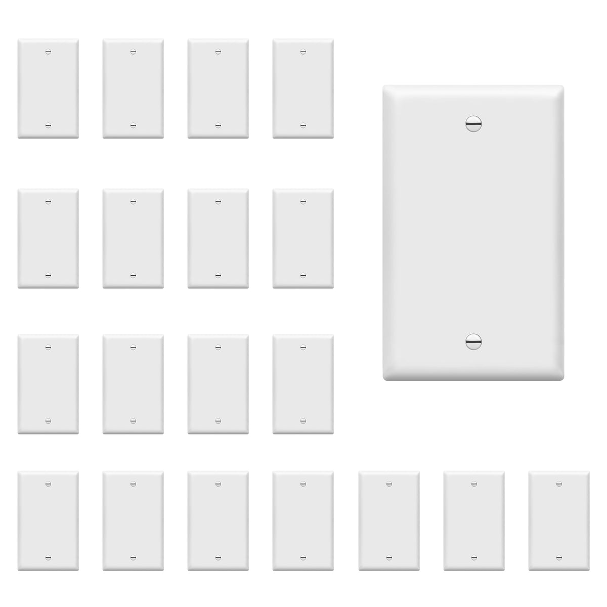 Enerlites blank wall plate cover gloss white for a clean look