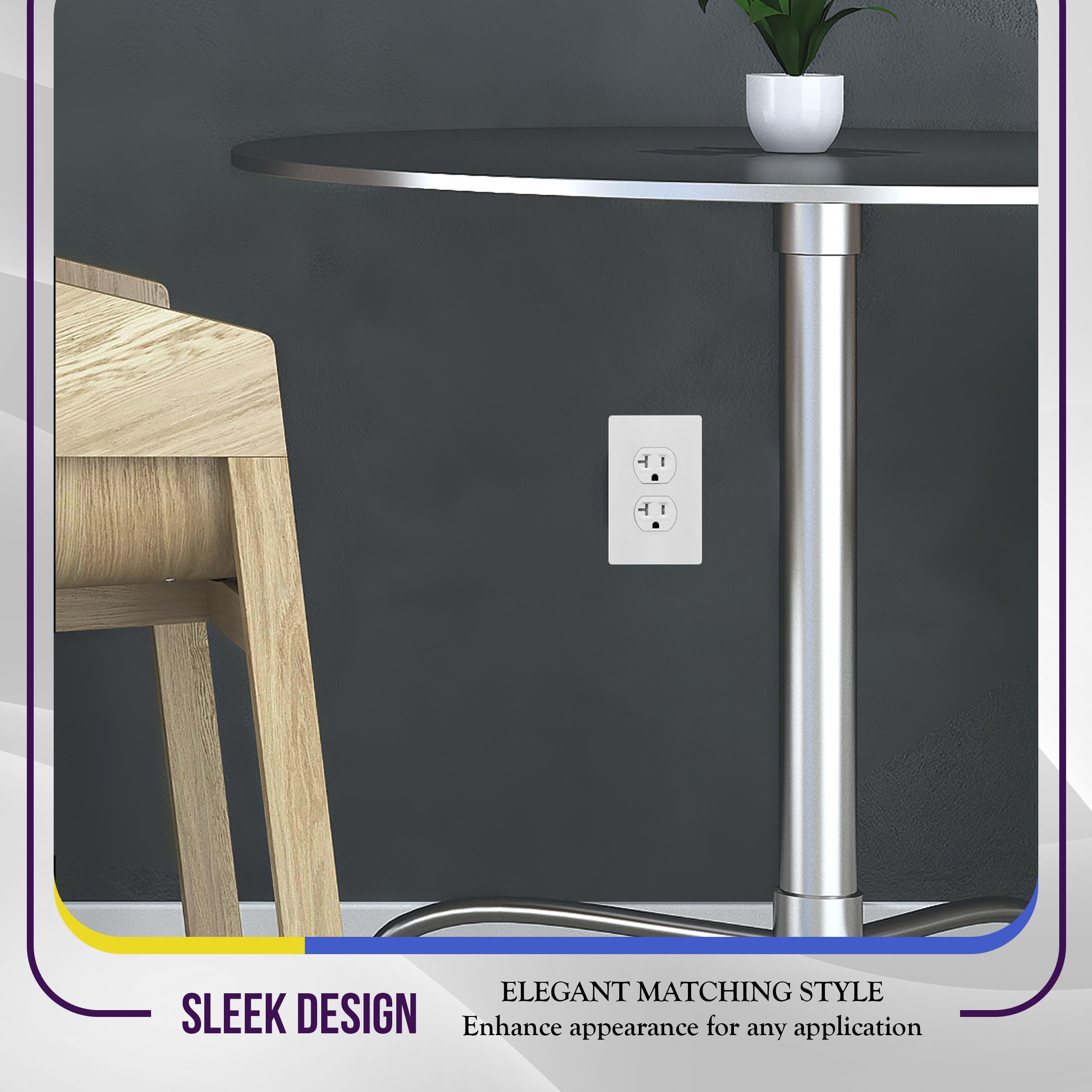ENERLITES compact white design complements modern interiors with clean lines
