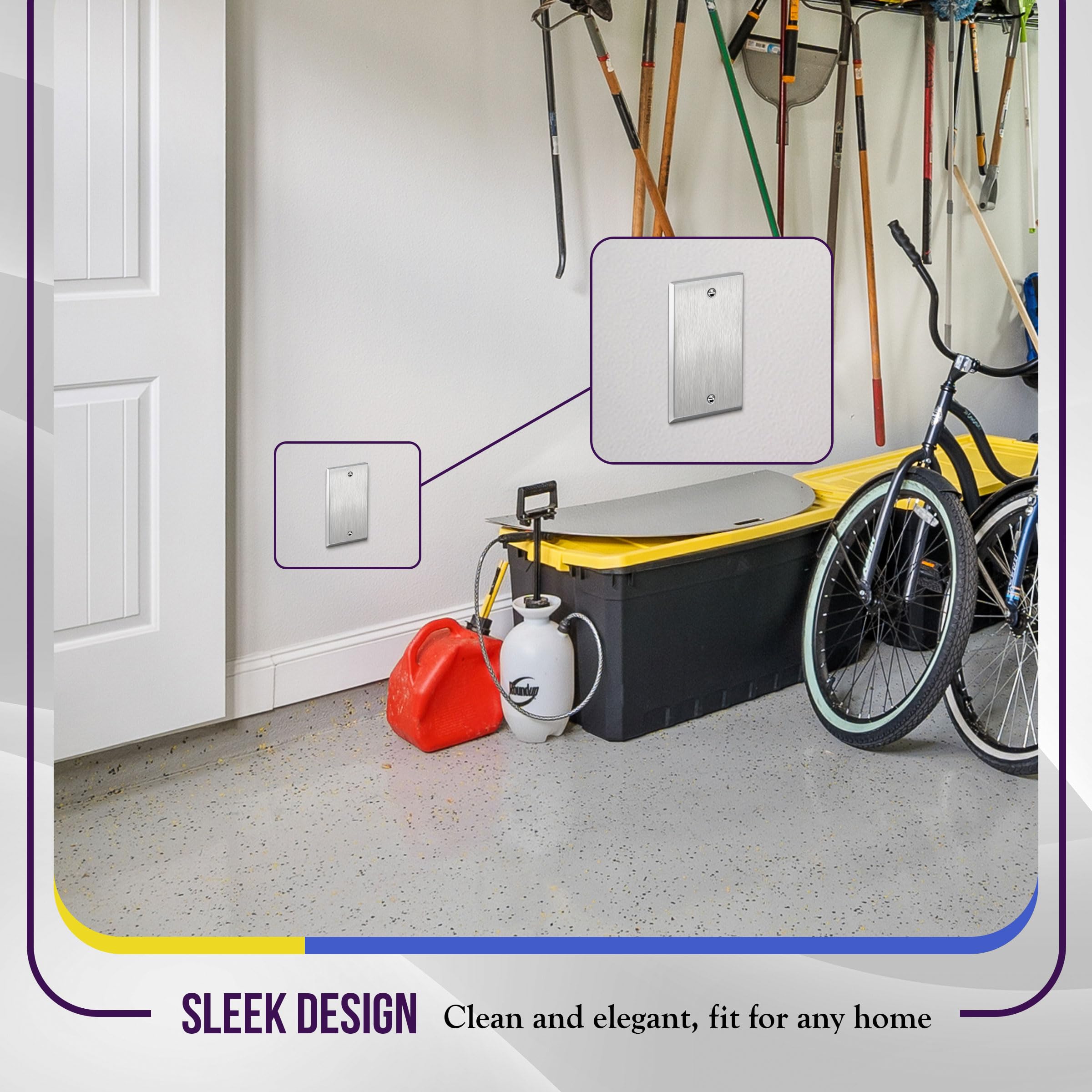 ENERLITES durable metal wall plate with professional finish