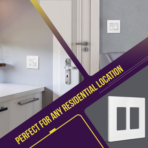Enerlites heat-resistant wall plate white protects color and longevity in high-temp areas