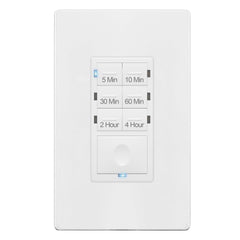Enerlites HET06-4H-W countdown switch front view for energy-saving control