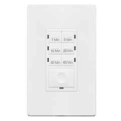 ENERLITES HET06-J6-W timer switch front view, compact design for easy installation.