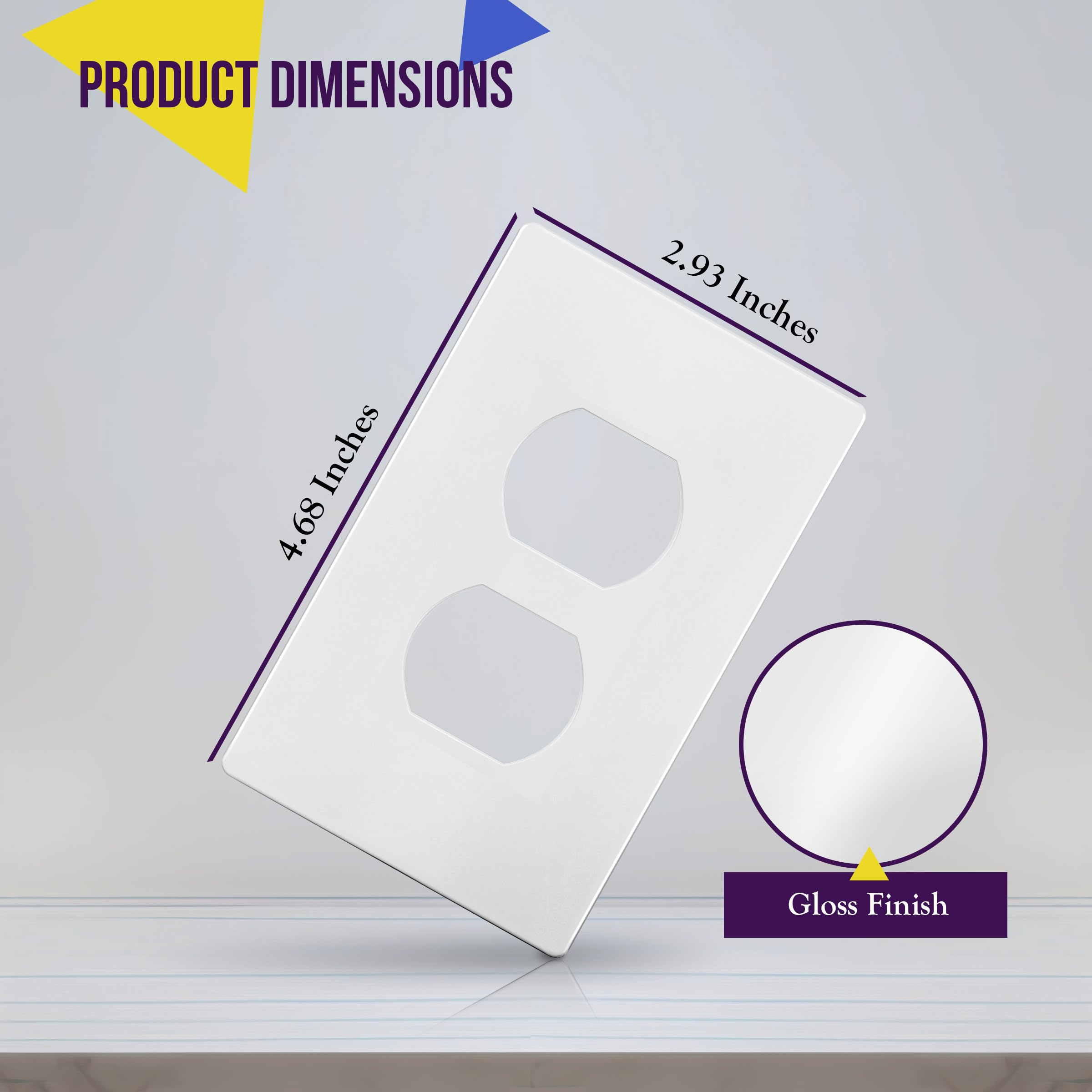 ENERLITES polycarbonate wall plate offers durable protection against impacts in high-traffic areas