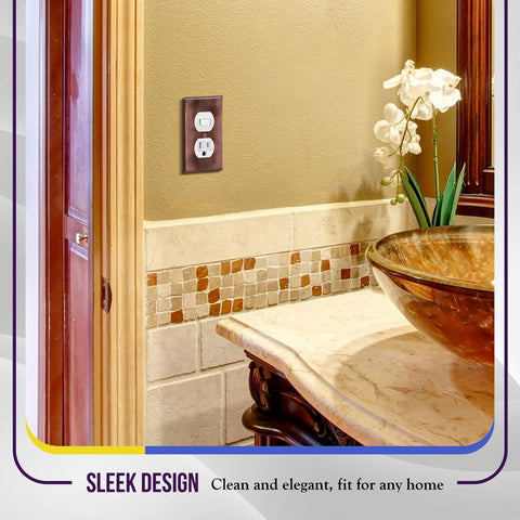EnerLites antique copper plate combines style with durable protection