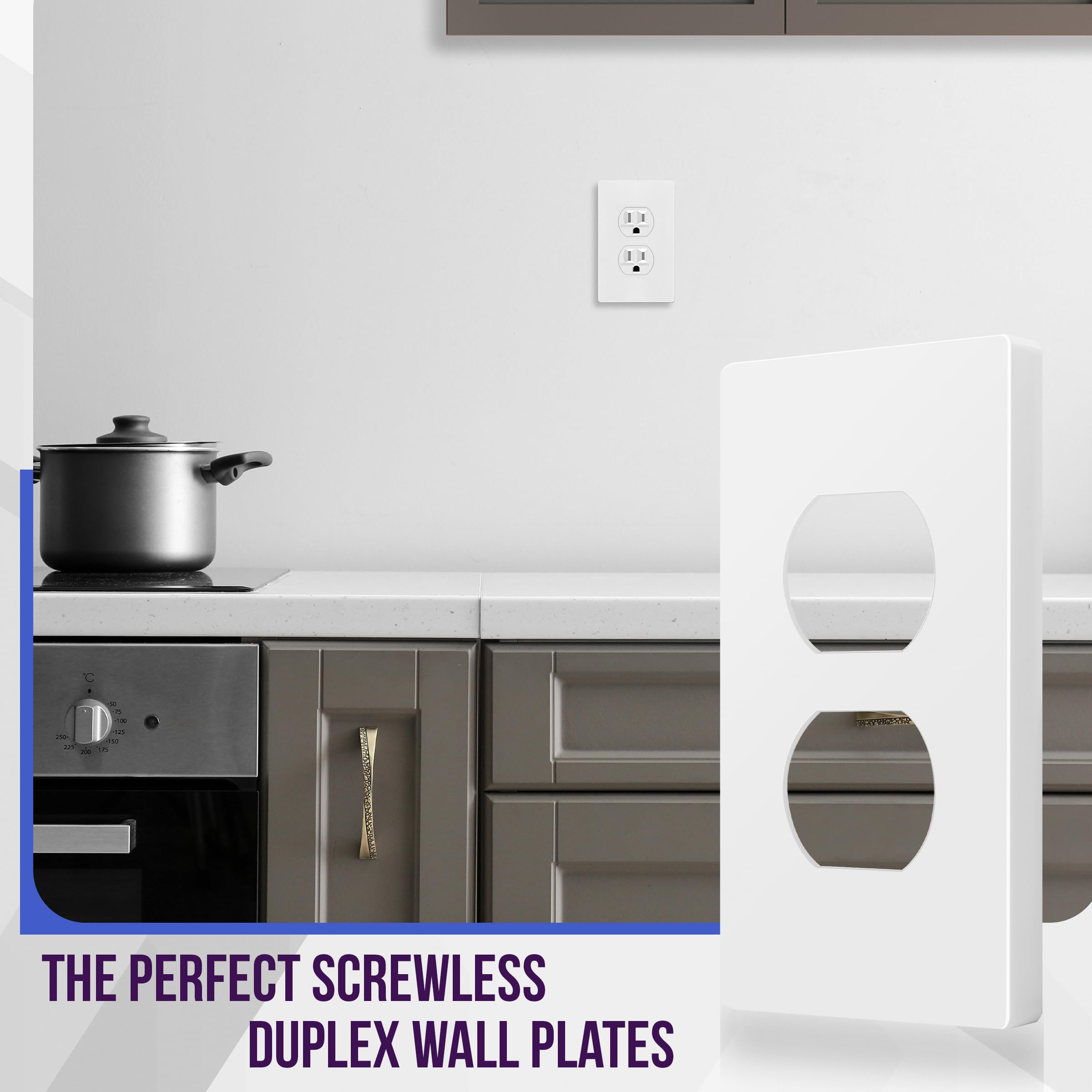 ENERLITES screwless edge design enhances child safety and easy cleaning