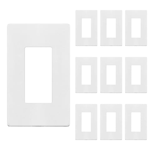 Enerlites screwless wall plate front view for a sleek room aesthetic
