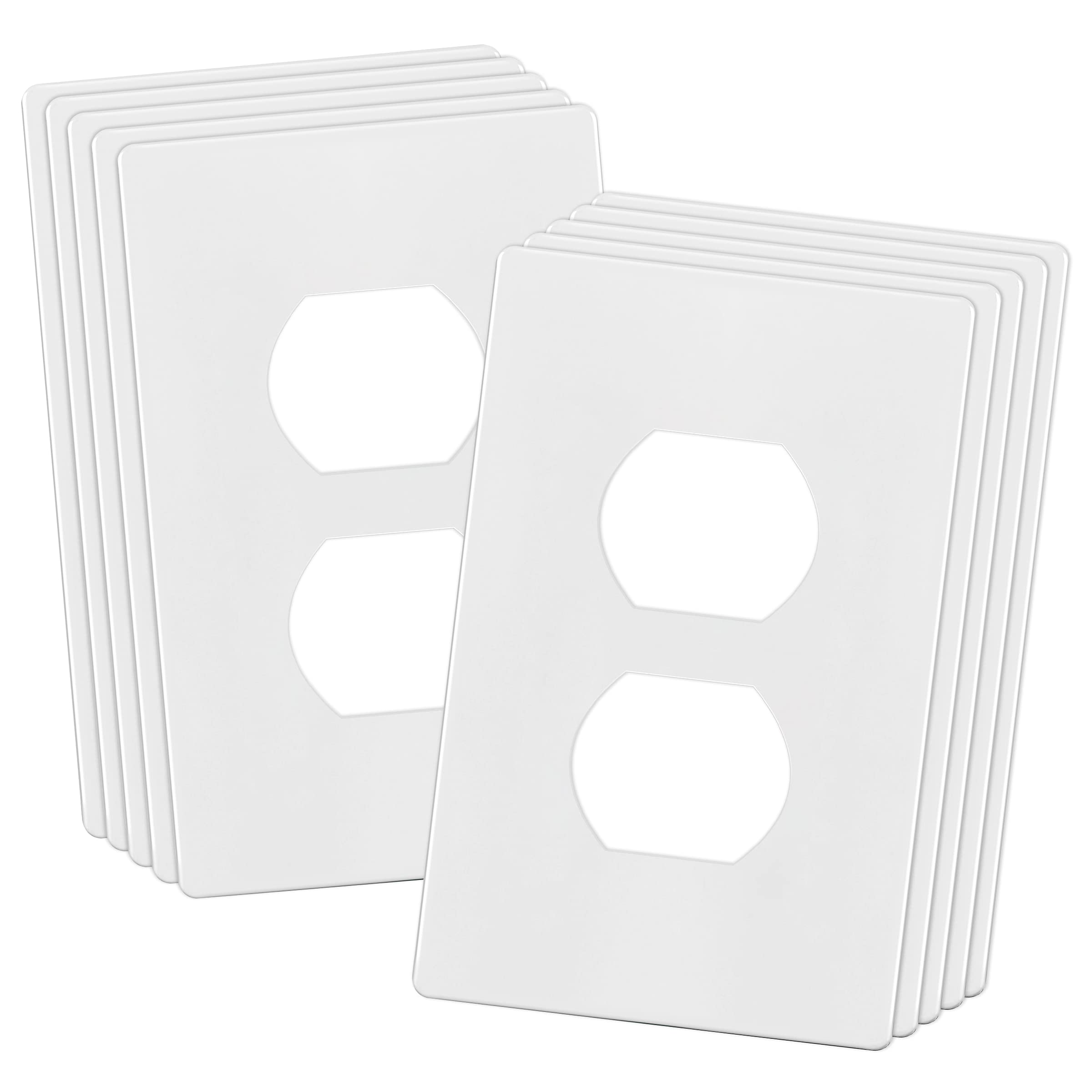 ENERLITES screwless wall plate cover white 1-gang for a clean, contemporary look